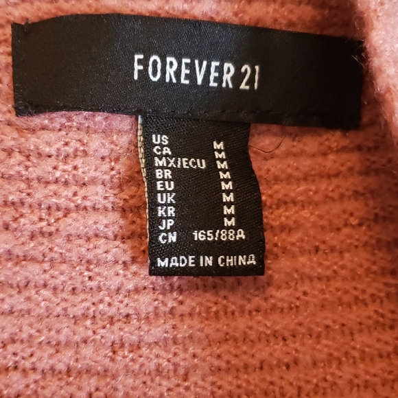 Mauve horizontal ribbed sweater - Picture 3 of 4